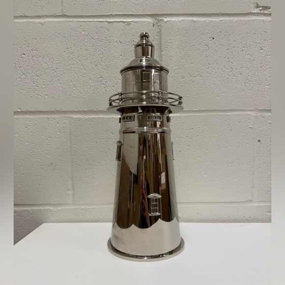 Luxury Nautical Lighthouse Sculpture – Polished Metal Decor - Picture 8 of 8